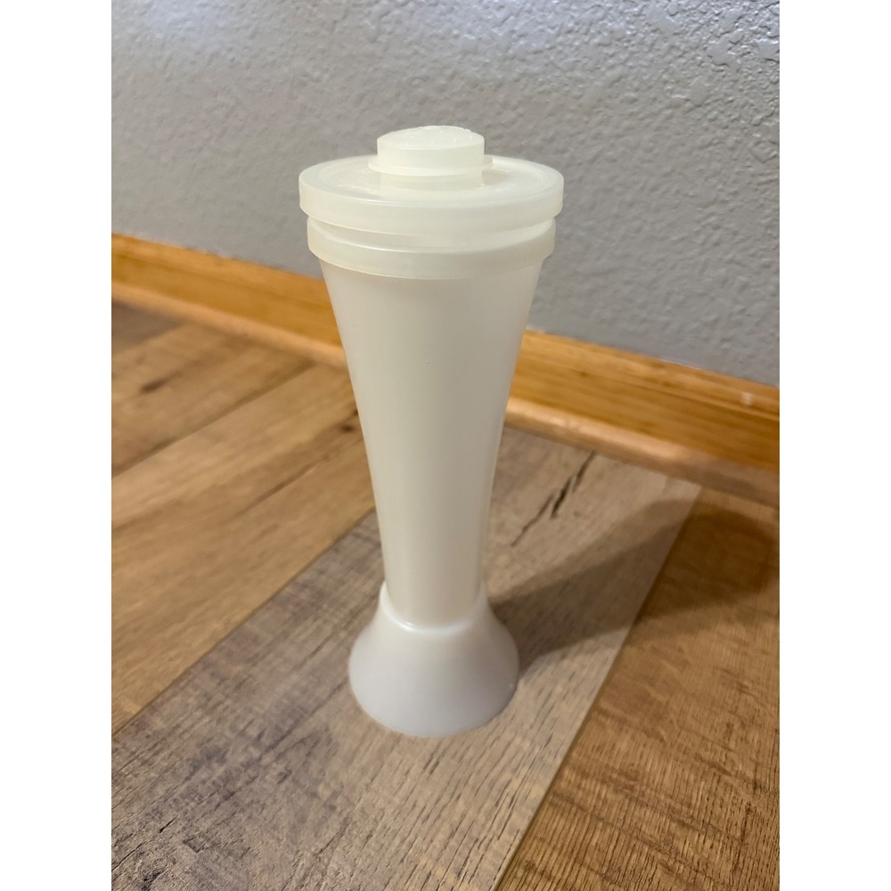 Vintage Tupperware Sifter Sheer White Manual Flour Sugar Hand Crank 472 USA
